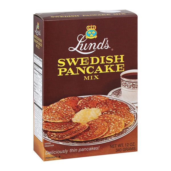 Lund's Pancake Mix Mix - Swedish Pancake - Case of 12 - 12 Ounce