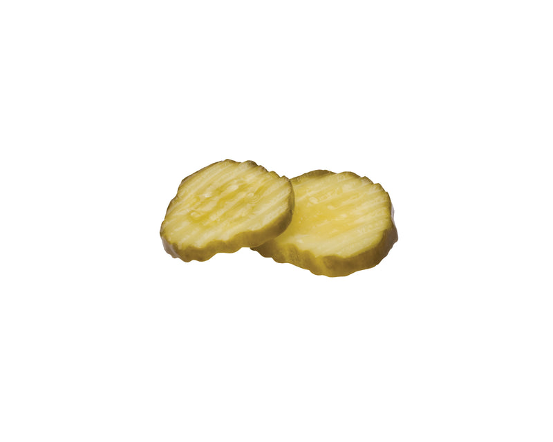 Bay Valley Gal Refrigerated Kosher Dill Pickle Slices Crinkle Cut 5 Gallon - 1 Per Case.