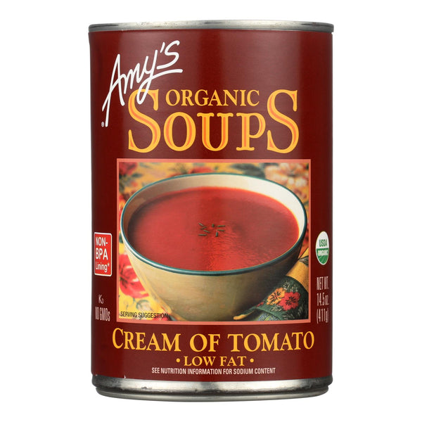 Amy's - Organic Low Fat Cream of Tomato Soup - Case of 12 - 14.5 Ounce