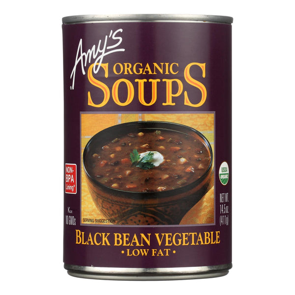 Amy's - Organic Low Fat Black Bean Soup - Case of 12 - 14.5 Ounce