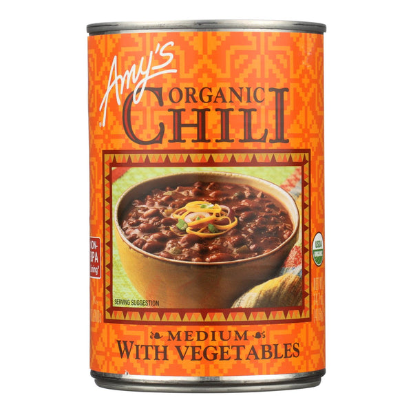 Amy's - Organic Medium Chili with Veggies - Case of 12 - 14.7 Ounce