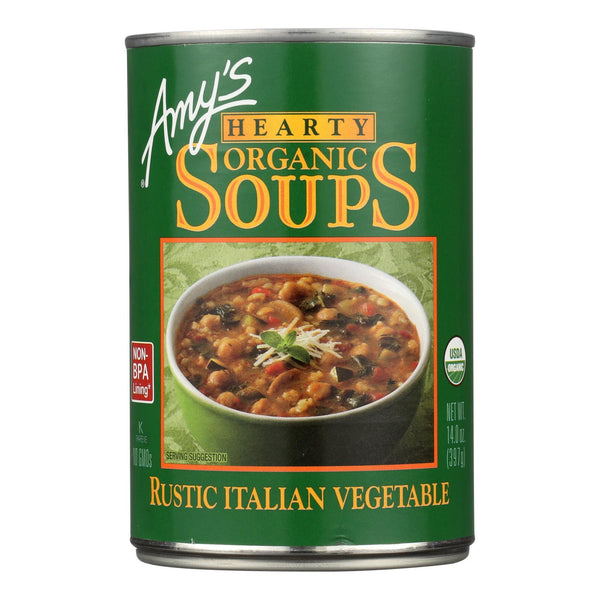 Amy's - Organic Soup - Vegetarian Hearty Italian - Case of 12 - 14 Ounce
