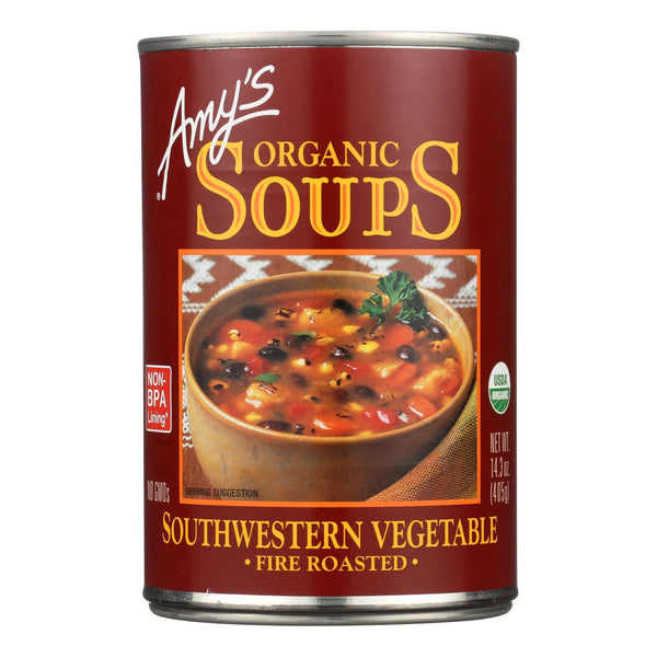 Amy's - Organic Fire Roasted Southwestern Vegetable Soup - Case of 12 - 14.3 Ounce
