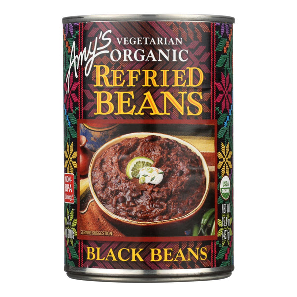 Amy's - Organic Refried Black Beans - Case of 12 - 15.4 Ounce.