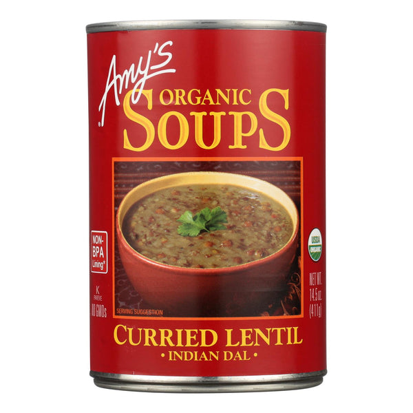 Amy's - Curried Lentil Soup -Made with Organic Ingredients - Case of 12 - 14.5 Ounce