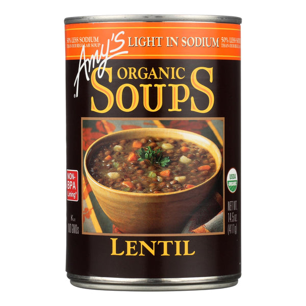 Amy's - Organic Low Sodium Lentil Soup - Case of 12 - 14.5 Ounce