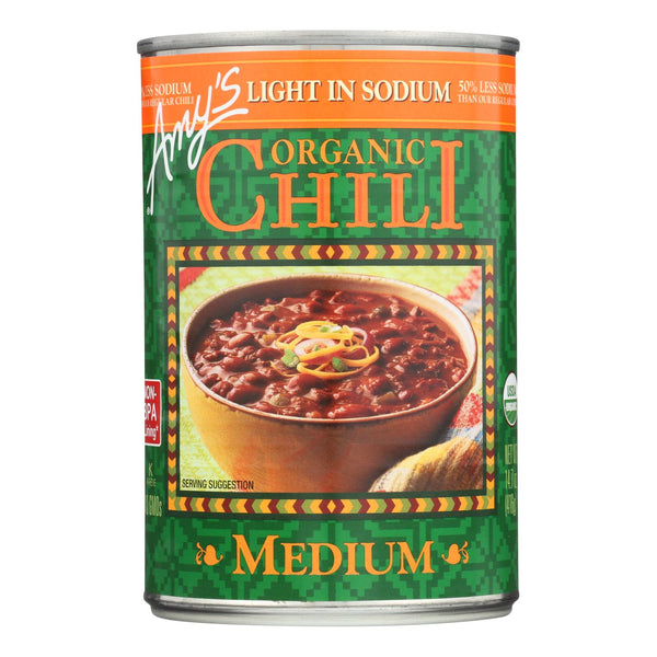 Amy's - Organic Low Sodium Medium Chili - Case of 12 - 14.7 Ounce