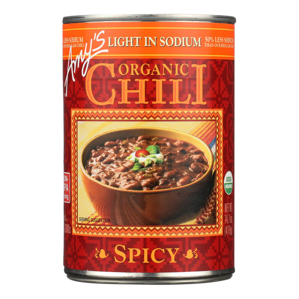 Amy's - Organic Low Sodium Spicy Chili - Case of 12 - 14.7 Ounce