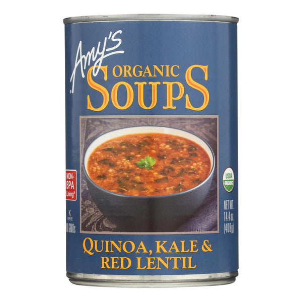 Amy's - Organic Soups - Quinoa Kale and Lentil - Case of 12 - 14.4 Ounce.
