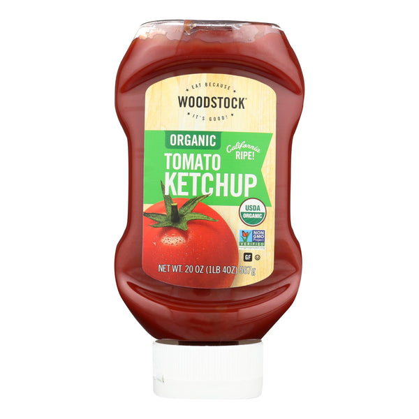 Woodstock Organic Tomato Ketchup - Case of 12 - 20 Ounce