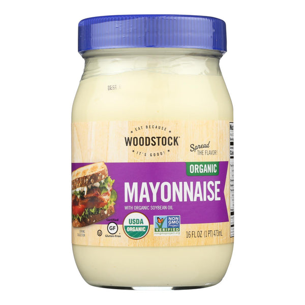 Woodstock Organic Mayonnaise - Case of 12 - 16 Ounce