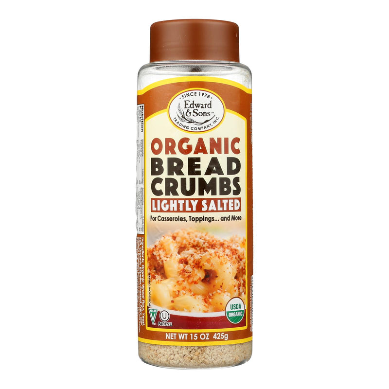 Edward and Sons Organic Breadcrumbs - Lightly Salted - Case of 6 - 15 Ounce.