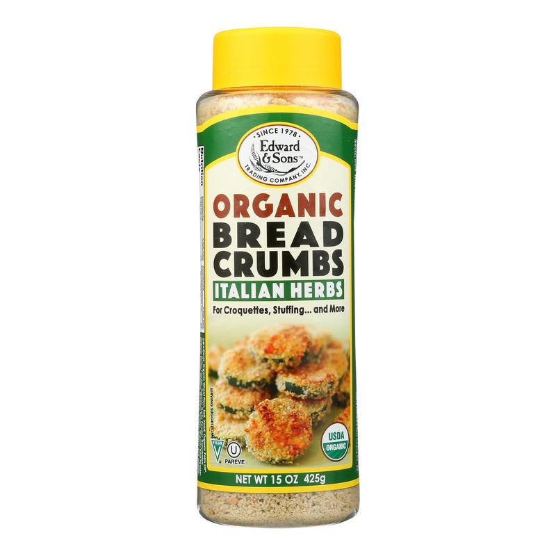 Edward and Sons Organic Italian Herb Breadcrumbs - Case of 6 - 15 Ounce.