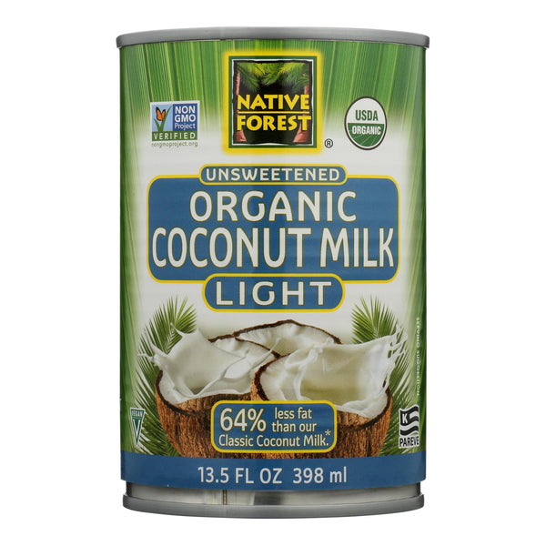 Native Forest Organic Light Milk - Coconut - Case of 12 - 13.5 Fl Ounce.