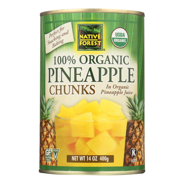 Native Forest Organic Chunks - Pineapple - Case of 6 - 14 Ounce.