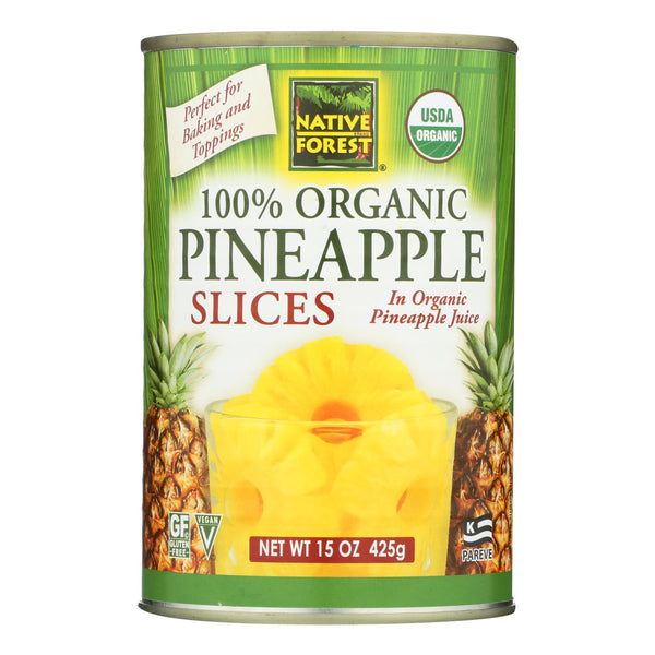 Native Forest Organic Slices - Pineapple - Case of 6 - 15 Ounce.
