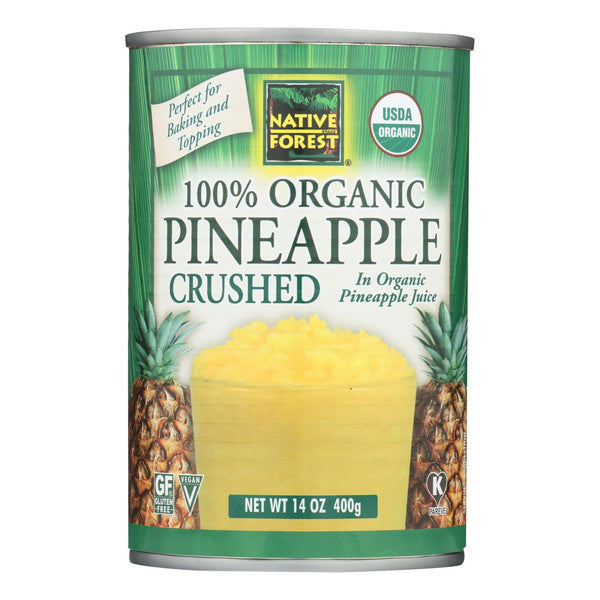 Native Forest Organic Pineapple - Crushed - Case of 6 - 14 Ounce.