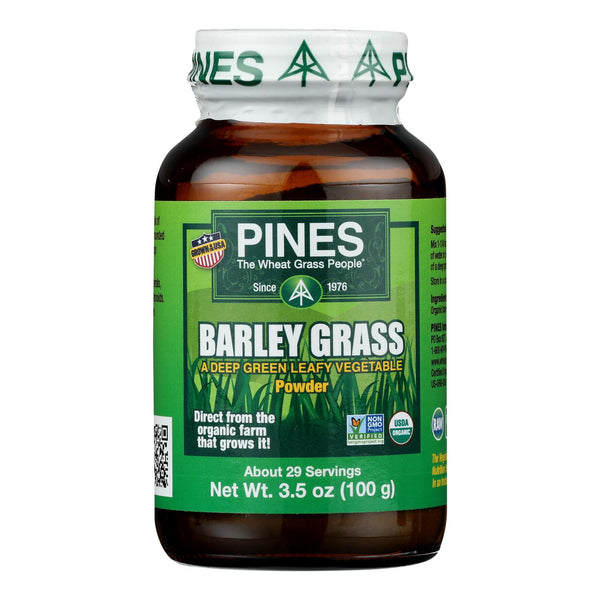Pines International 100% Organic Barley Grass Powder - 3.5 Ounce