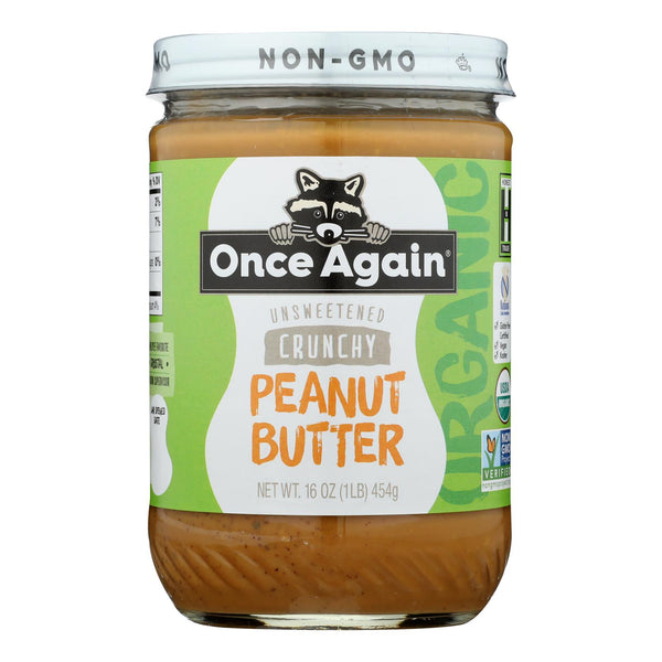 Once Again - Peanut Butter Organic Crunch - Case of 6-16 Ounce