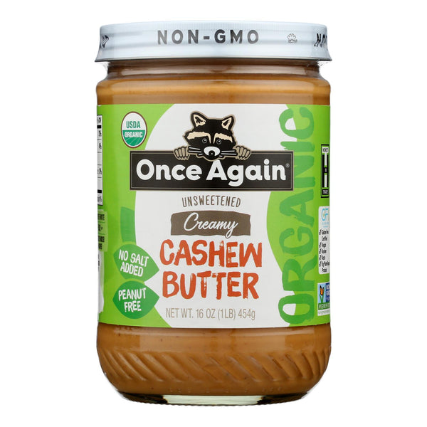 Once Again - Cashew Butter - Case of 6-16 Ounce