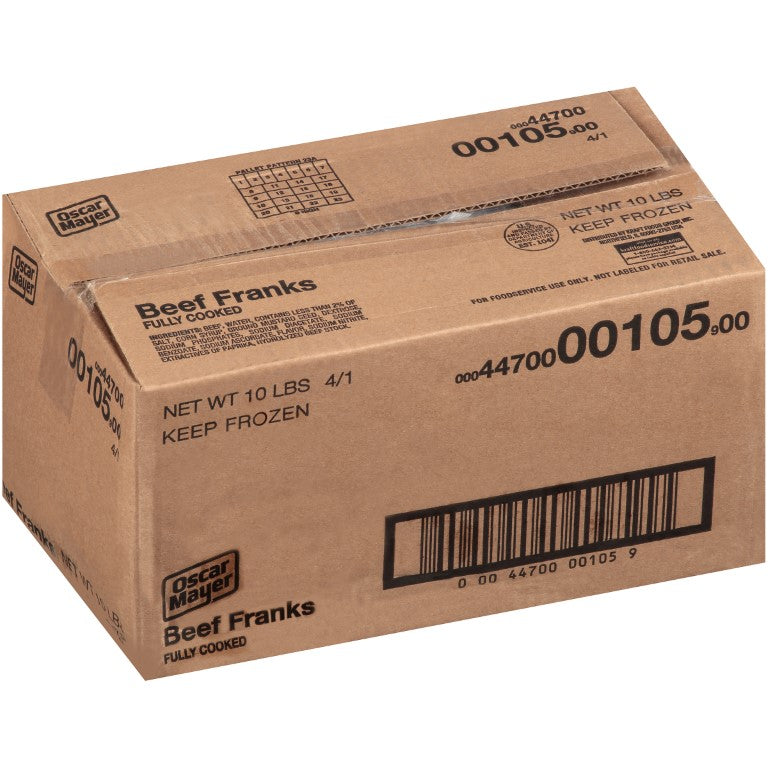 OSCAR MAYER Beef Frank (4:1 6.5" 10 lb. Case)
