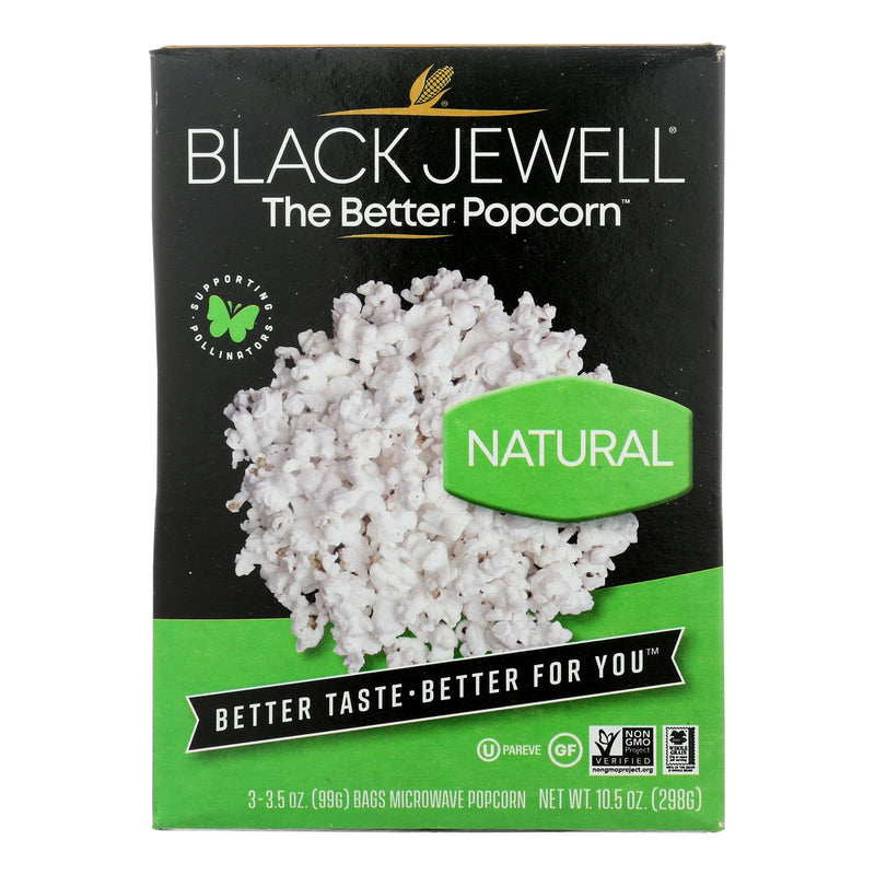 Black Jewell Microwave Popcorn - Natural - Case of 6 - 10.5 Ounce.
