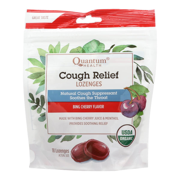 Quantum Research Organic Cough Relief LOunceenges - Bing Cherry - 18 count