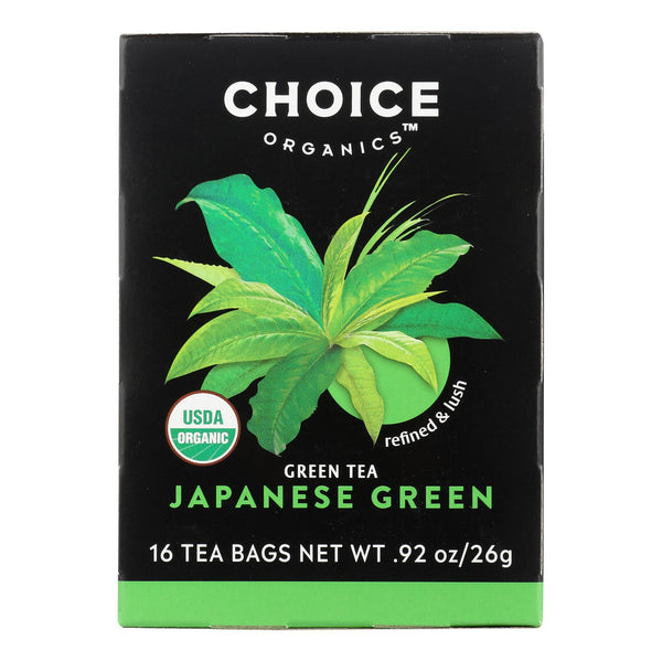 Choice Organic Teas Premium Japanese Green Tea - 16 Tea Bags - Case of 6
