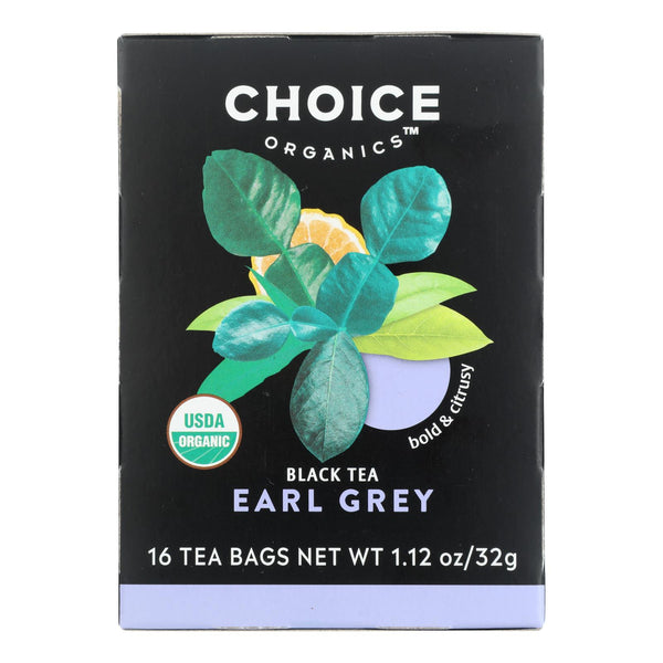 Choice Organic Teas - Earl Grey Tea - 16 Bags - Case of 6