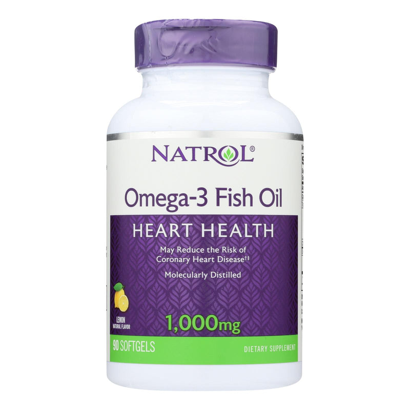 Natrol Omega-3 Fish Oil Lemon - 1000 mg - 90 Softgels