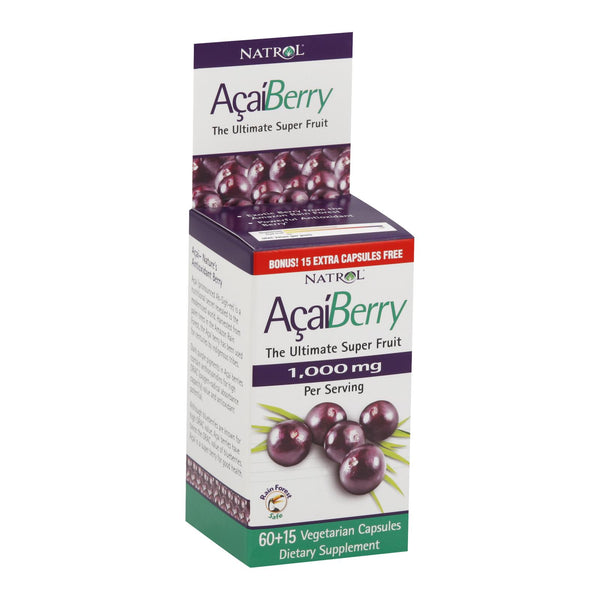 Natrol AcaiBerry - 1000 mg - 75 Vegetarian capsules