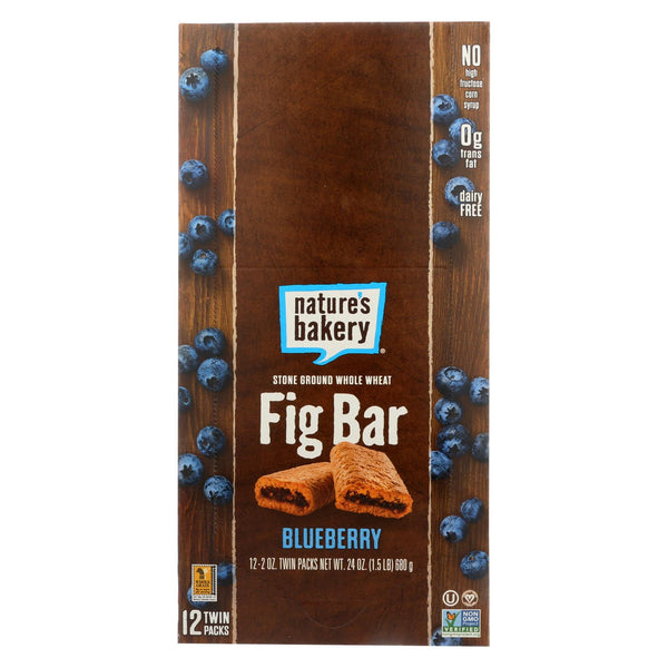 Nature's Bakery Stone Ground Whole Wheat Fig Bar - Blueberry - Case of 12 - 2 Ounce.