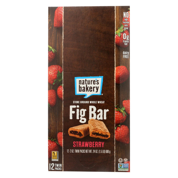 Nature's Bakery Stone Ground Whole Wheat Fig Bar - Strawberry - 2 Ounce - Case of 12