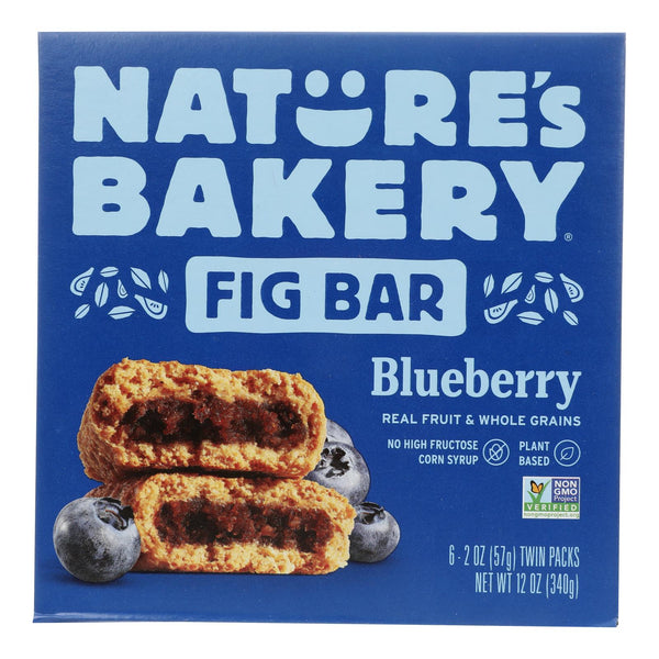 Nature's Bakery Stone Ground Whole Wheat Fig Bar - Blueberry - Case of 6 - 2 Ounce.