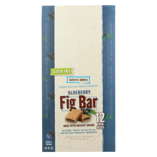 Nature's Bakery Gluten Free Fig Bar - Blueberry - Case of 12 - 2 Ounce.