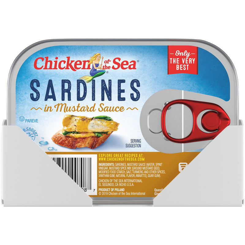 Chicken Of The Sea Sardines In Mustard Sauce 3.75 Ounce Size - 18 Per Case.