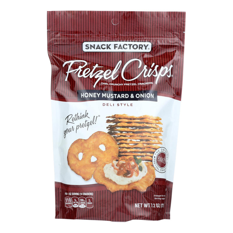 Pretzel Crisp Thin, Crunch Pretzel Crackers - Case of 12 - 7.2 Ounce