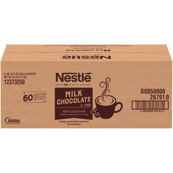 Nestle Milk Chocolate Hot Cocoa Mix Pouches 0.713 Ounce Size - 360 Per Case.
