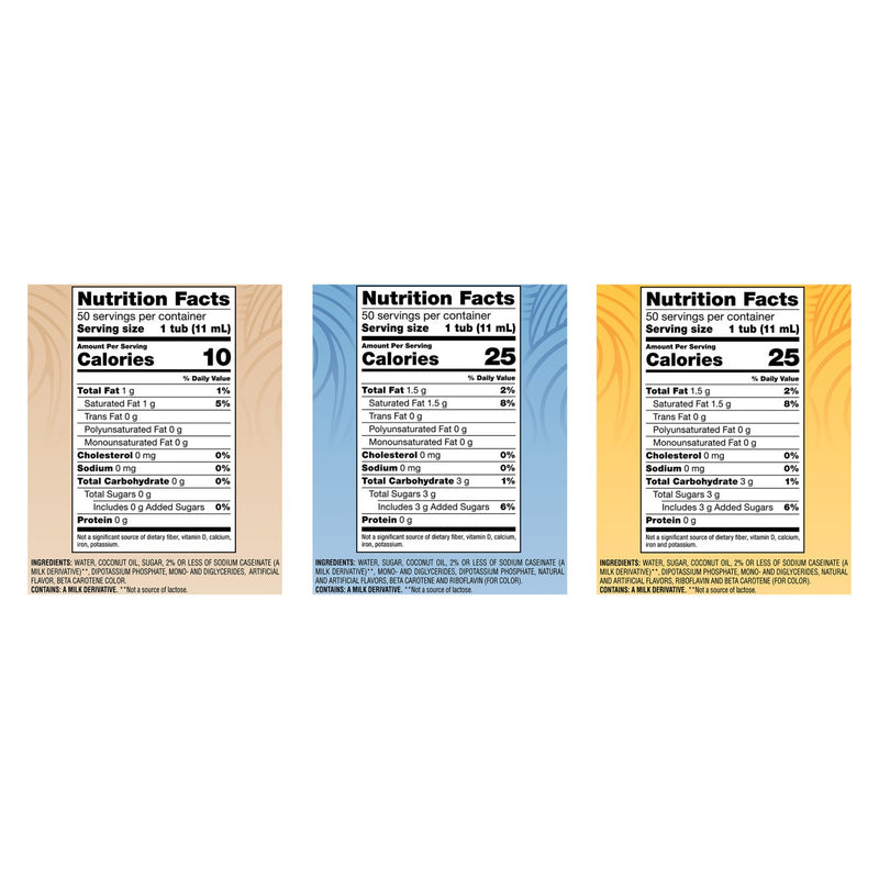 Coffee Mate Associated Variety French Vanilla Original And Hazelnut 1 Count Packs - 3 Per Case.