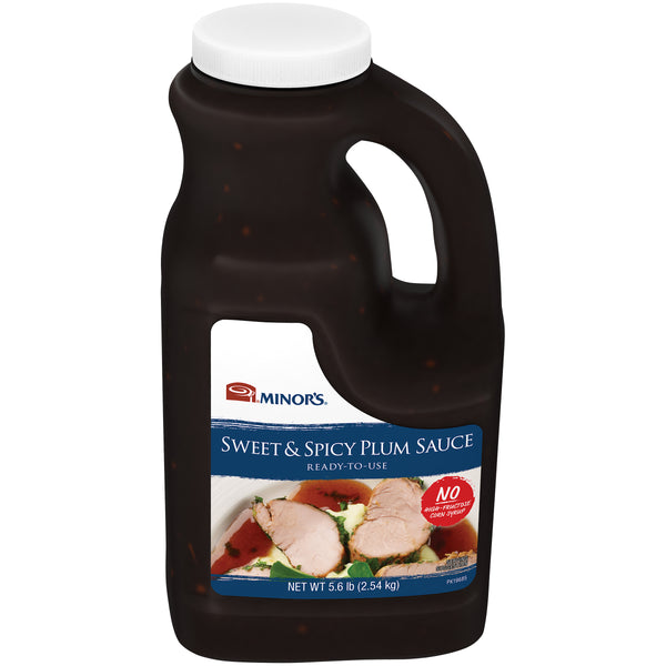 Minor's Sweet And Spicy Plum Sauce Ready-To-Use 0.5 Gallon - 4 Per Case.