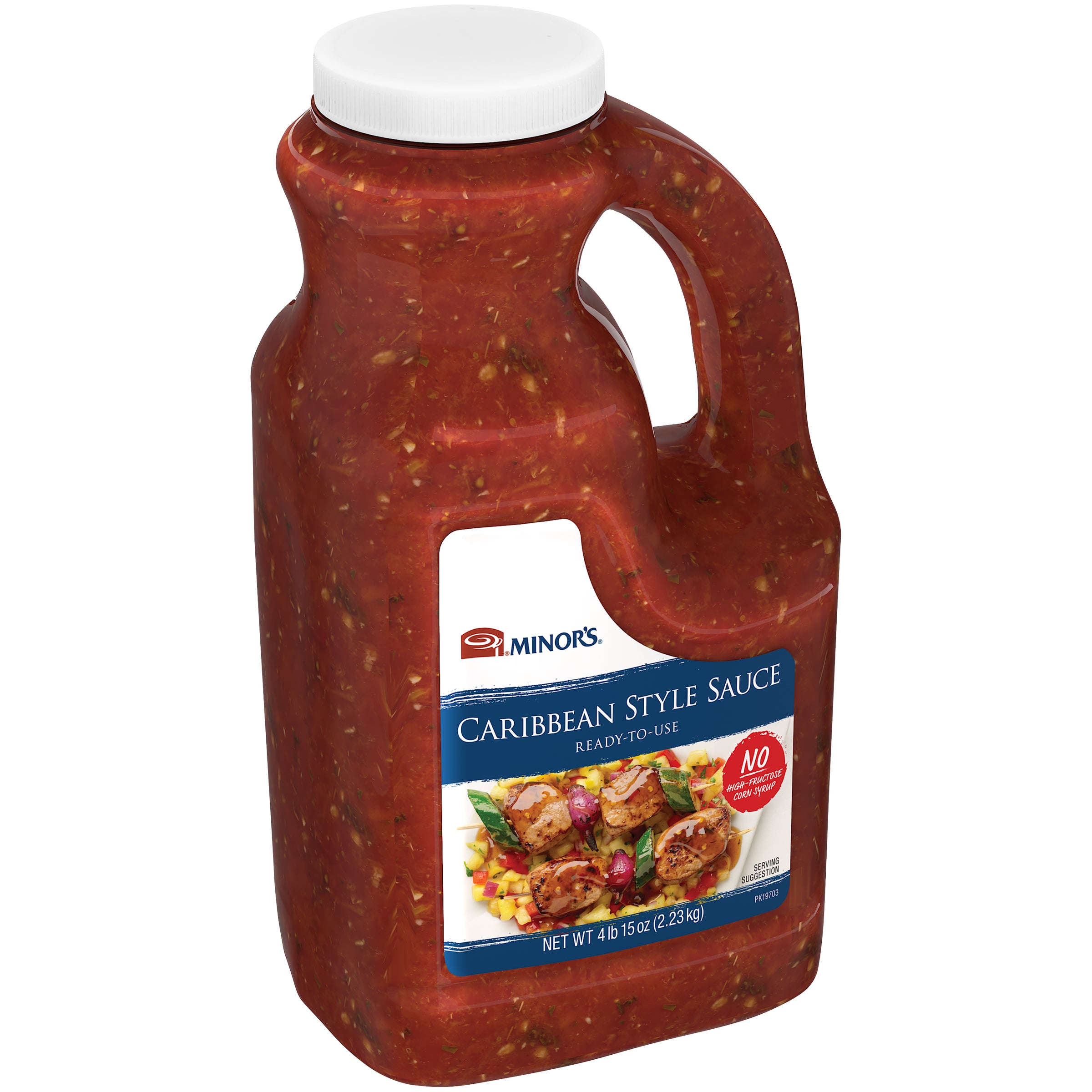 Minor's Caribbean Style Sauce Ready-To-Use 0.5 Gallon - 4 Per Case.