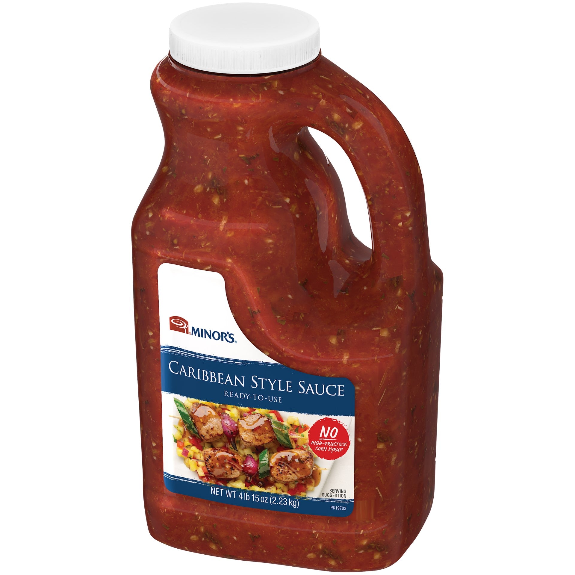 Minor's Caribbean Style Sauce Ready-To-Use 0.5 Gallon - 4 Per Case.