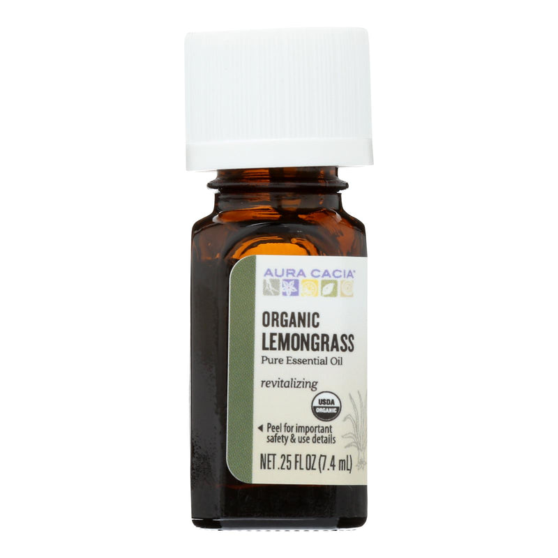 Aura Cacia - Organic Essential Oil - Lemongrass - .25 Ounce