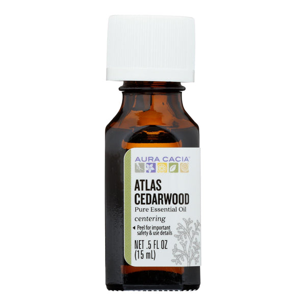 Aura Cacia - Essential Oil - Atlas Cedar wood - 0.5 FL Ounce.