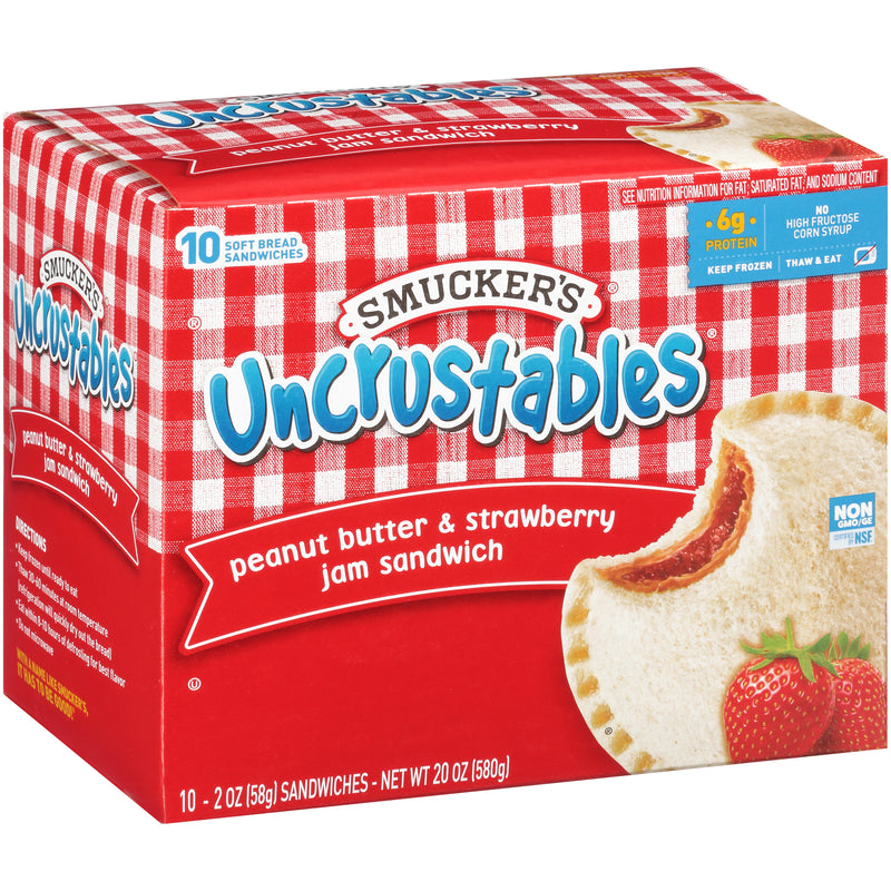 Smucker Uncrustables Peanut Butter And Strawberry 2 Ounce Size - 60 Per Case.