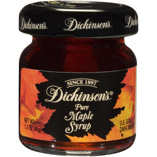 Dickinson Maple Syrup Glass 1.6 Ounce Size - 7.2 Pound Per Case.