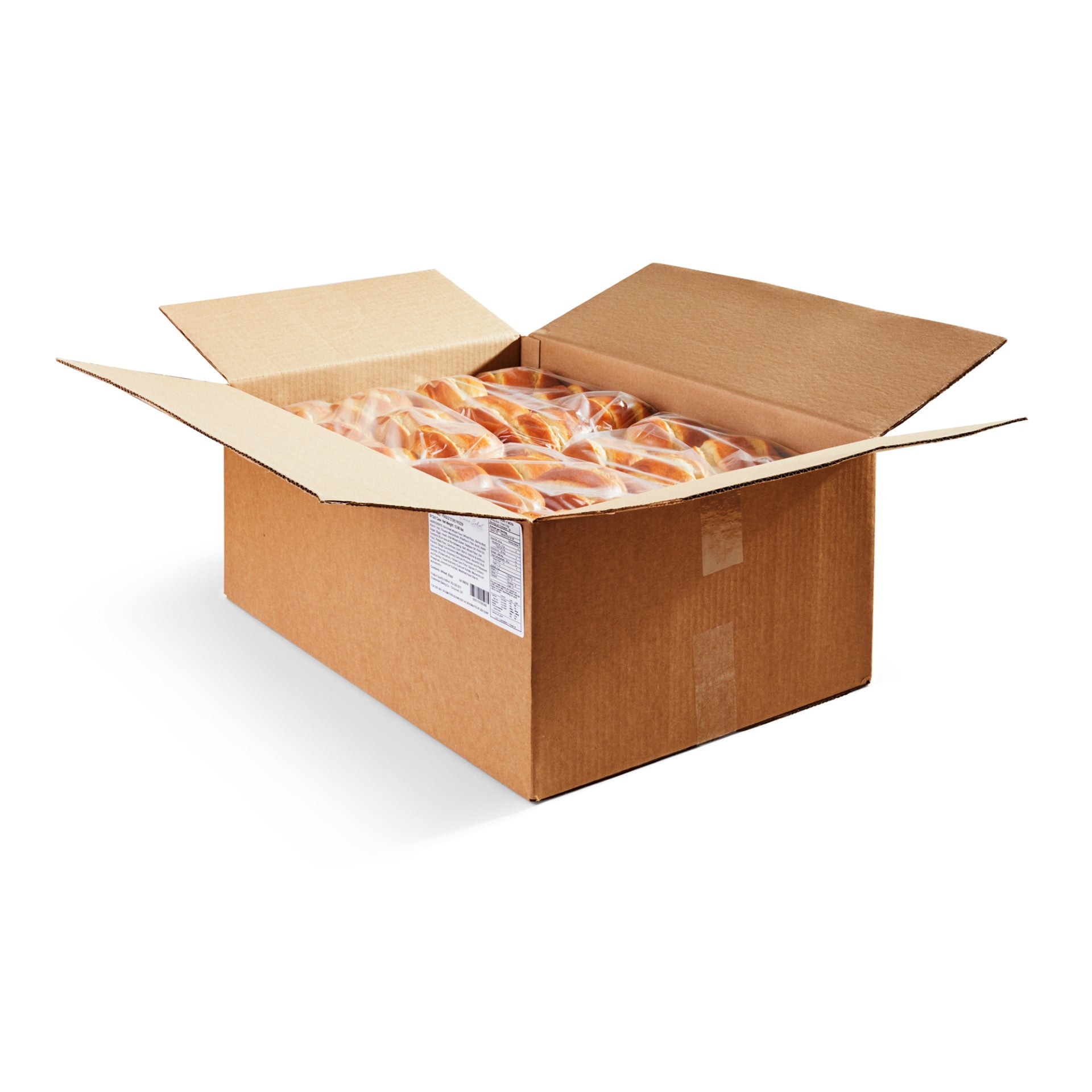 Klosterman 4" Double Split Challah Bun 12 Count Packs - 8 Per Case.