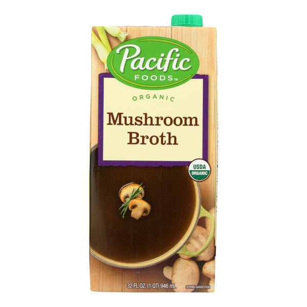 Pacific Natural Foods Mushroom Broth - Organic - Case of 12 - 32 Fl Ounce.