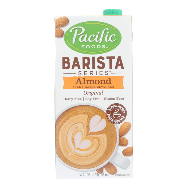 Pacific Natural Foods Barista Series Original Almond Beverage - Case of 12 - 32 Fl Ounce.