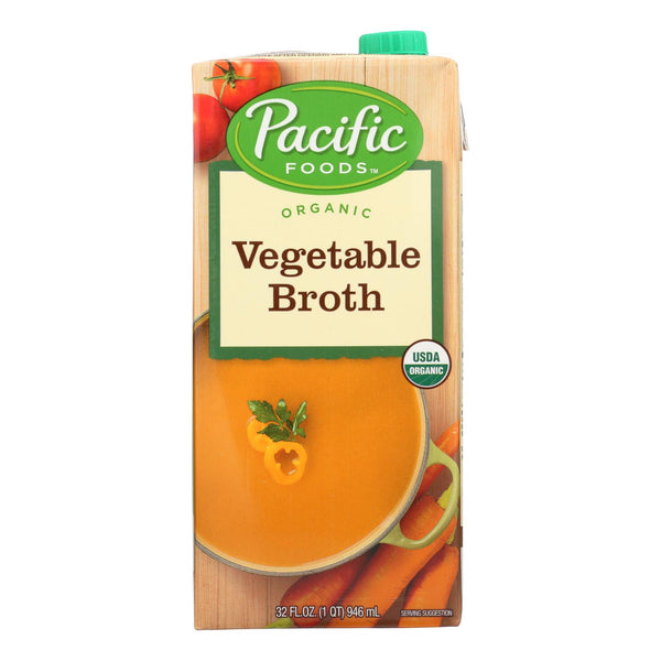 Pacific Natural Foods Vegetable Broth - Organic - Case of 12 - 32 Fl Ounce.